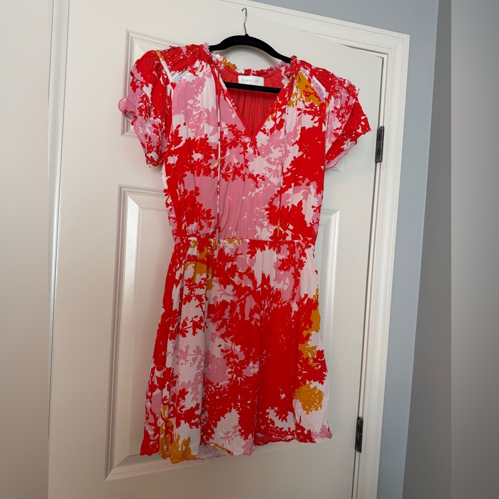 Floral Red and Pink Dress